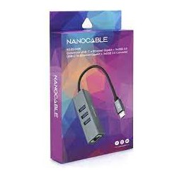 NANOCABLE ADAPT. USB-C/REDE...